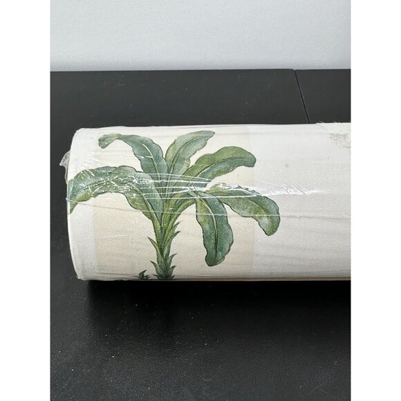 Vintage s.a. Maxwell co. 7267-492 32.8ft. Tropical Tree Stripped Wallpaper Roll - Picture 5 of 13